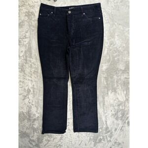 ST JOHNS BAY Womens Bootcut Corduroy Pants Navy‎ Blue Size 12 Secret Slender